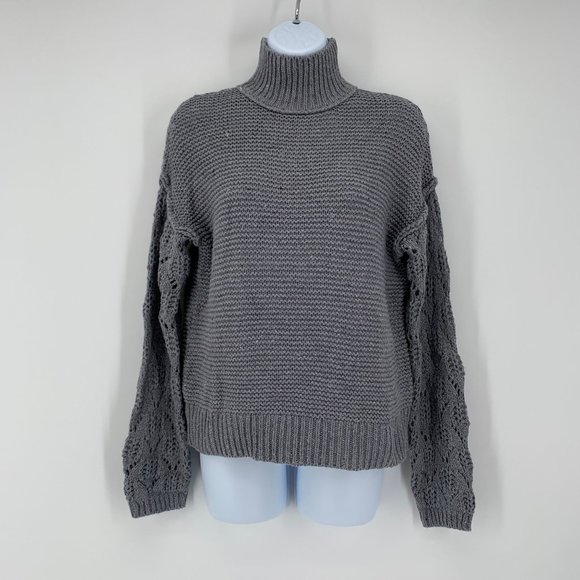 Universal Thread Sweaters - NWT Universal Thread Gray Turtleneck Chunky Knit Pullover Sweater Size XXL